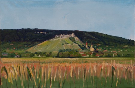 Sümegi vár a szőlőböl 50x70 cm olaj vászon